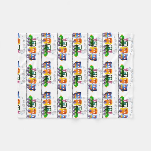 Treinen Fleece Deken (Voorkant (Horizontaal))