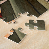  treinen geïllustreerde reeks legpuzzel (Zijkant)