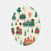  treinen gepersonaliseerde kerst metalen ornament (Voorkant links)