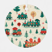  treinen gepersonaliseerde kerst metalen ornament (Voorkant)