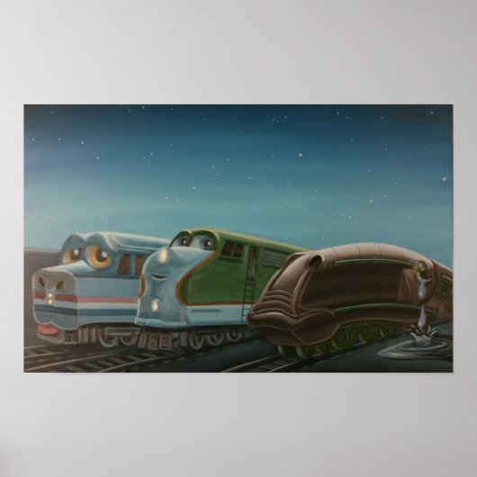 Treinen in Boston Yard Poster (Voorkant)