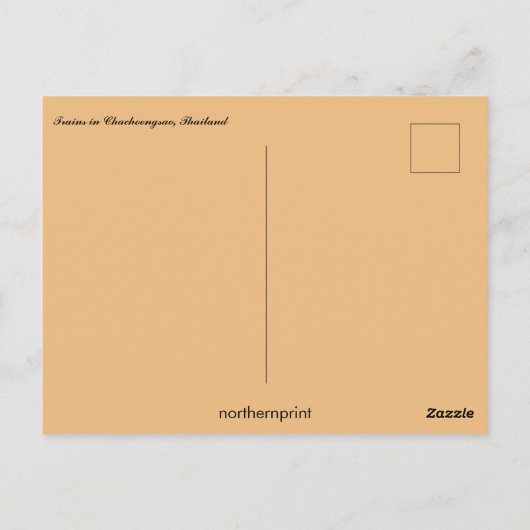 Treinen in Chachoengsao Thailand Briefkaart (Achterkant)