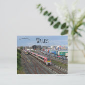 Treinen in Holyhead Wales Briefkaart (Staand voorkant)