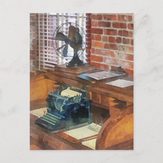 Treinen - Kantoor van de masteropleiding van het s Briefkaart (Voorkant)