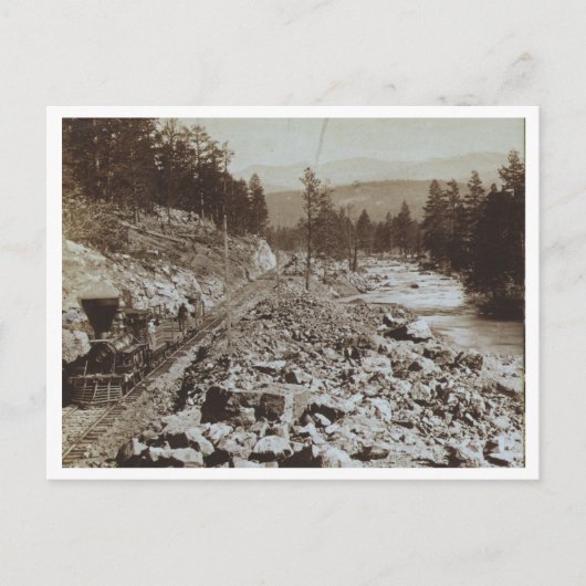 Treinen langs de Truckee Briefkaart (Voorkant)