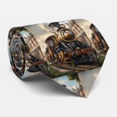 Treinen Locomotief Stoommachine Stropdas (Opgerold)