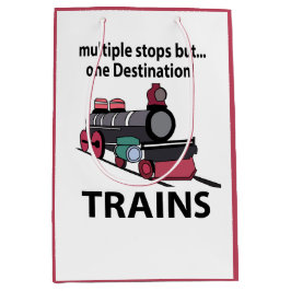Treinen meerdere haltes maar één bestemming treine medium cadeauzakje