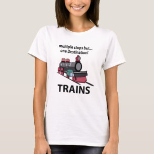 Treinen meerdere haltes maar één bestemming treine t-shirt