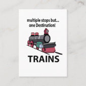 Treinen meerdere haltes maar één bestemming treine visitekaartje (Voorkant)