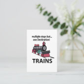 Treinen meerdere haltes maar één bestemming treine visitekaartje (Staand voorkant)