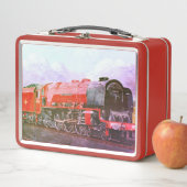 treinen met rode en zwarte stoom (In situ)