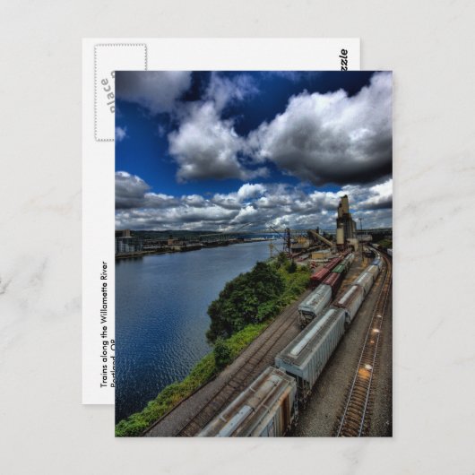 Treinen op de Willamette Briefkaart (Voorkant / Achterkant)