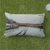 Treinen, op het station buitenkussen (Gras)