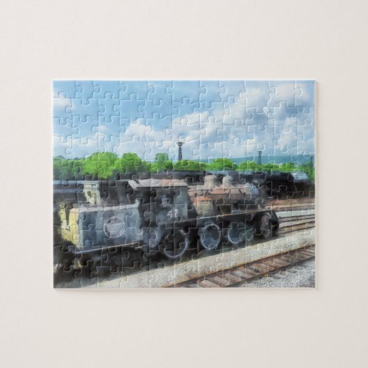Treinen - Oude Locomotief Legpuzzel (Horizontaal)