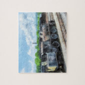 Treinen - Oude Locomotief Legpuzzel (Verticaal)