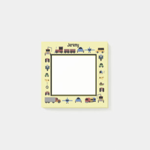 Treinen, platen en profielen, van automobielen post-it® notes