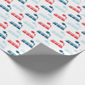 Treinen rood en blauw cadeaupapier (Hoek)