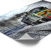 Treinen Russisch dieseltrein Poster (Hoek)