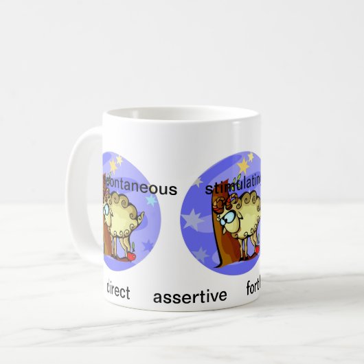  treinen trekken de Cute Cartoon Zodiac Koffiemok (Voorkant links)