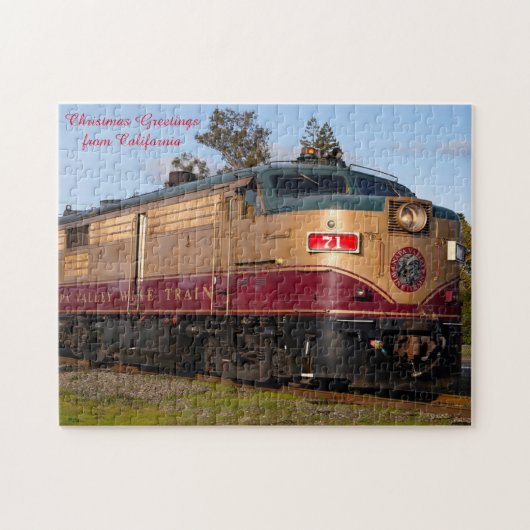 Treinen van Californië.  Legpuzzel (Horizontaal)