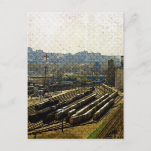 Treinen van de 9de verdieping, een Uitzicht van de Briefkaart