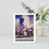 treinen van de centrale spoorweg van New York Briefkaart (Staand voorkant)