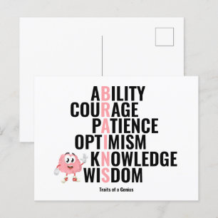 Treinen van een Genius Briefkaart