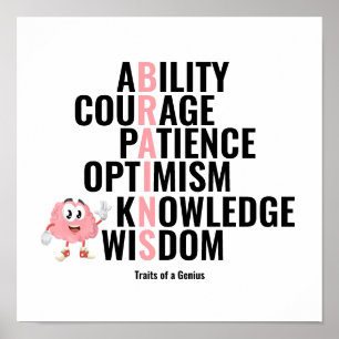 Treinen van een Genius Poster