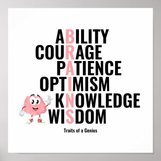 Treinen van een Genius Poster (Voorkant)