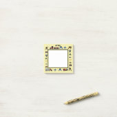 Treinen, vlaktes en auto's jongens monogram post-it® notes (Op bureau)