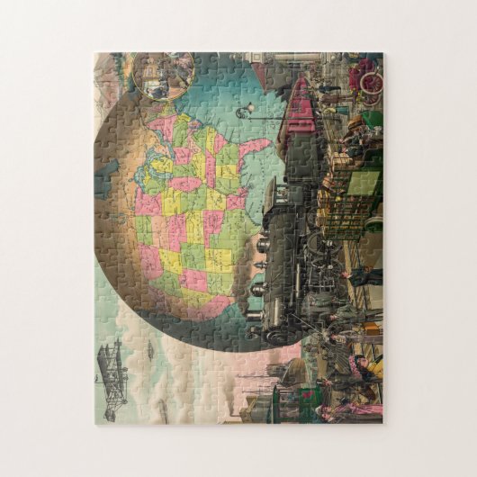 Treinen, vliegtuigen en alles wat er nog is legpuzzel (Verticaal)