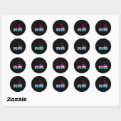 Treinen Vol Liefde Trein Valentijnsdag - Treinoper Ronde Sticker (Vel)
