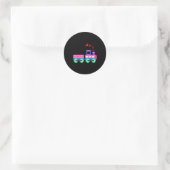 Treinen Vol Liefde Trein Valentijnsdag - Treinoper Ronde Sticker (Tas)