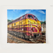  treinen voor de locomotief wandkleed (Voorkant (horizontaal))