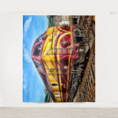  treinen voor de locomotief wandkleed (Voorkant)