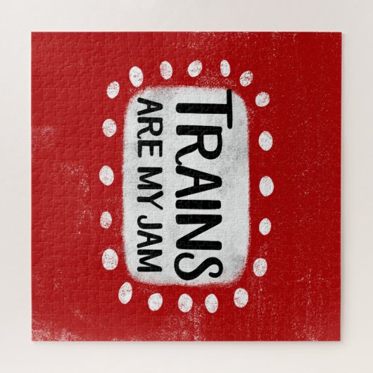 Treinen zijn mijn Jam Jigsaw puzzel (Horizontaal)