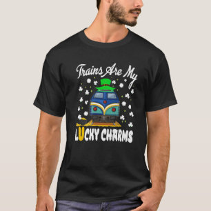 Treinen zijn mijn luie karikaturen in St. Patrick' T-shirt