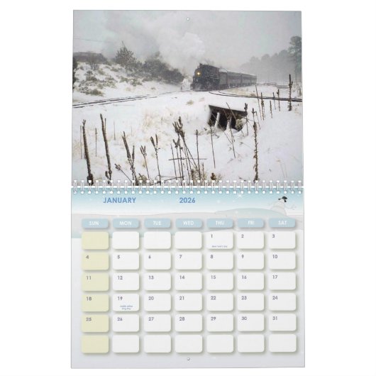 Treinenthousiaste agenda kalender (Jan 2026)