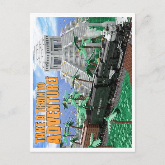 Treinexpedition naar Oude Ruïnes Briefkaart (Voorkant)