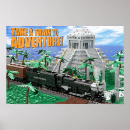 Treinexpedition naar Oude Ruïnes Poster