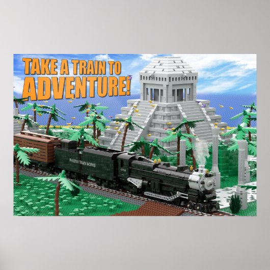 Treinexpedition naar Oude Ruïnes Poster (Voorkant)