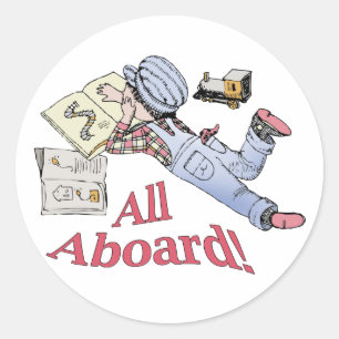 Treinfanaat Ronde Sticker