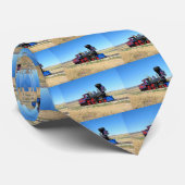 Treinfoto van de locomotiefstoommotor stropdas (Opgerold)