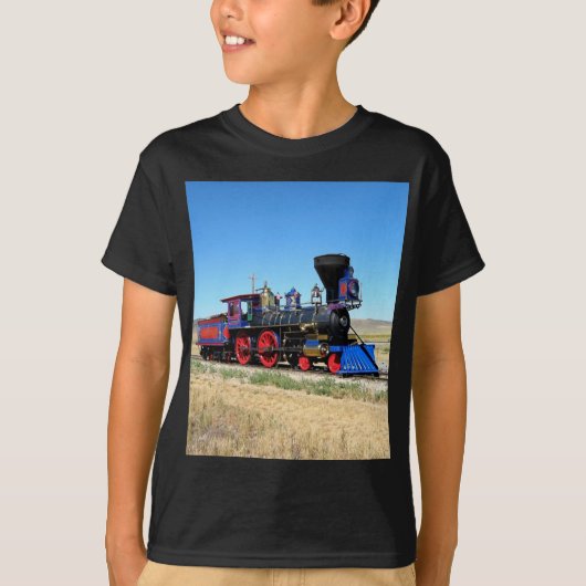 Treinfoto van de locomotiefstoommotor t-shirt (Voorkant)