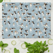 Treing Walker Coonhound Kitchen Towel Theedoek (Gevouwen)