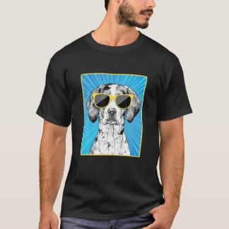 Treing Walker Coonhound Portrait Pop Art Dog Sung T-shirt