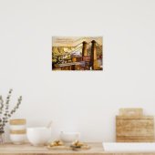 treinillustratie poster (Keuken)