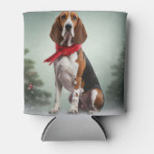 Treining Walker Coonhound Hond in Sneeuw Kerstmis Blikjeskoeler (Voorkant)