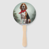 Treining Walker Coonhound Hond in Sneeuw Kerstmis Handwaaier (Voorkant)