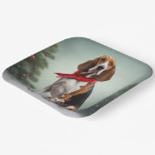 Treining Walker Coonhound Hond in Sneeuw Kerstmis Papieren Bordje (Gebogen)